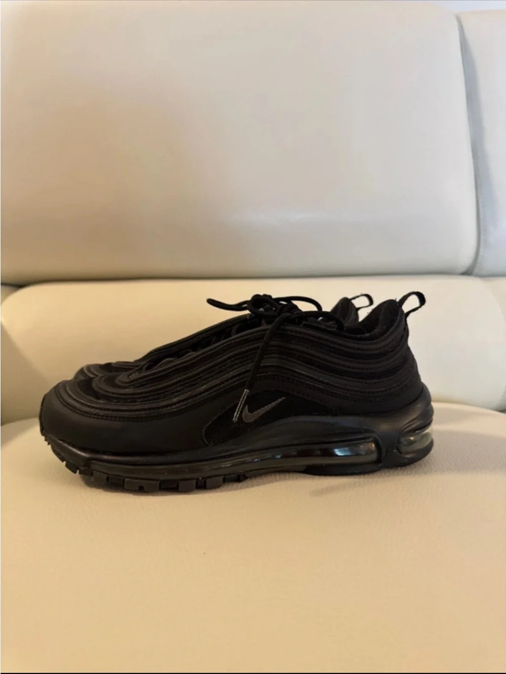 NIKE BLACK AIR MAX 97 LOW TOP SNEAKERS
